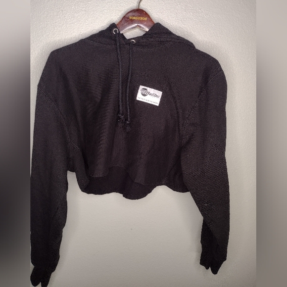 Champion Tops - Champion Malibu Boats Womens Cropped Hoodie Sweatshirt Medium Reverse Weave LL